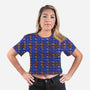 Fast Food Cats In Space-womens all over print cropped tee-krisren28