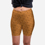 Orange Leopards-womens all over print biker shorts-Focusnik