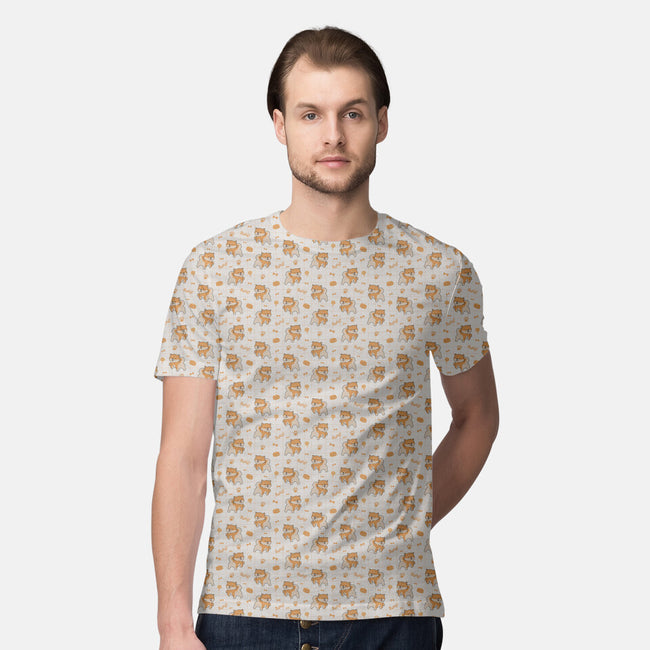 Corgi-mens all over print crew neck tee-Focusnik