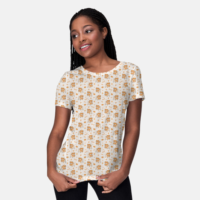 Corgi-womens all over print crew neck tee-Focusnik