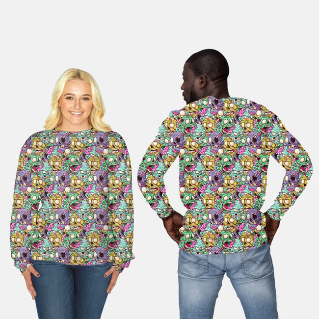 Zombies-unisex all over print crew neck sweatshirt-Focusnik