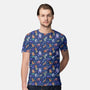Cats Diving In The Sea-mens all over print crew neck tee-AGAMUS
