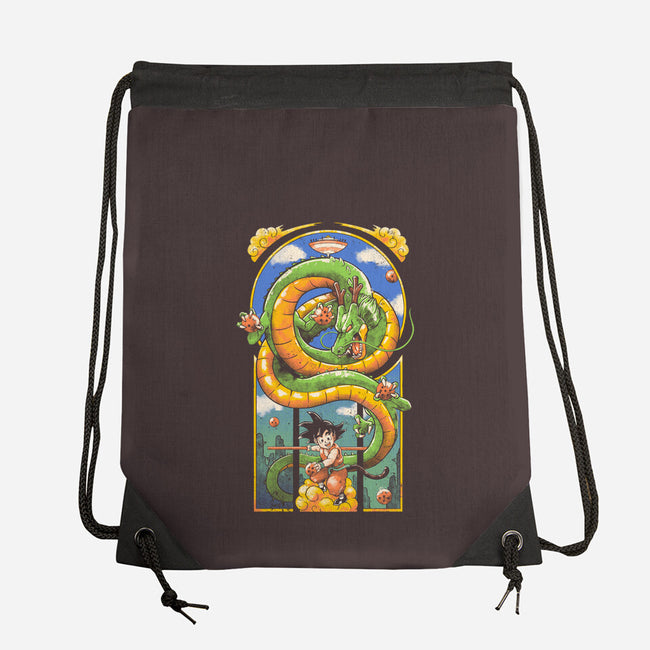 Dragon Kid-none drawstring bag-Arigatees