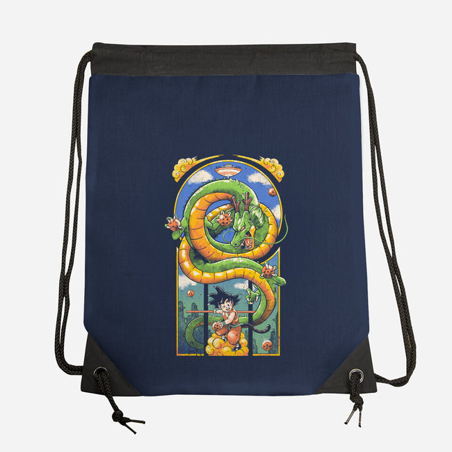 Dragon Kid-none drawstring bag-Arigatees