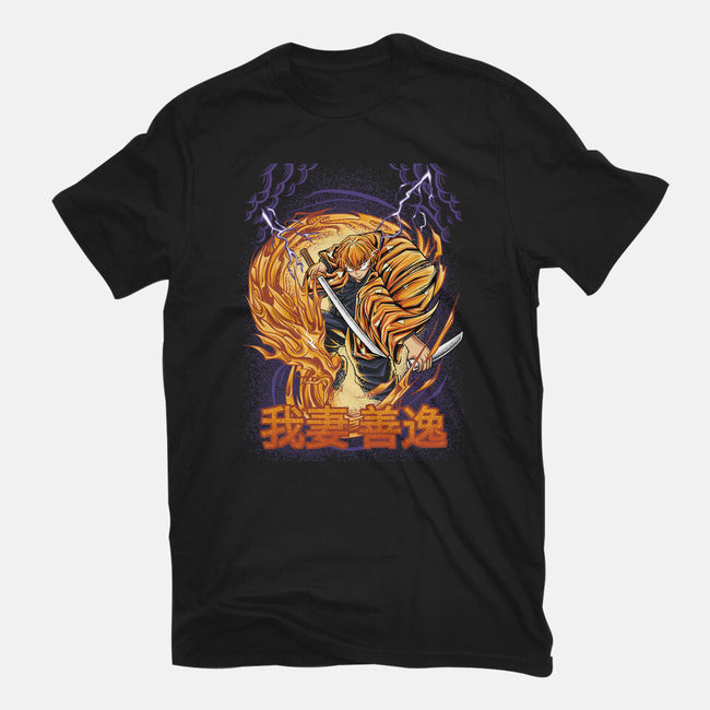 Lightning Breathing-mens basic tee-alanside