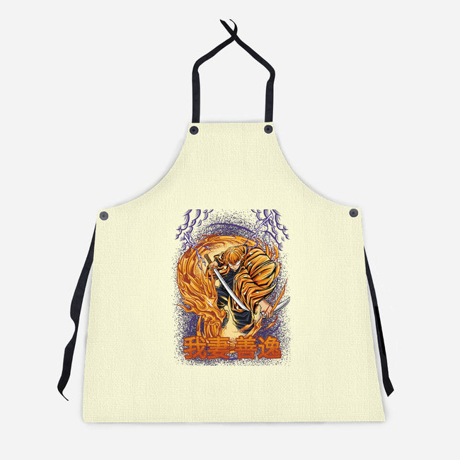 Lightning Breathing-unisex kitchen apron-alanside