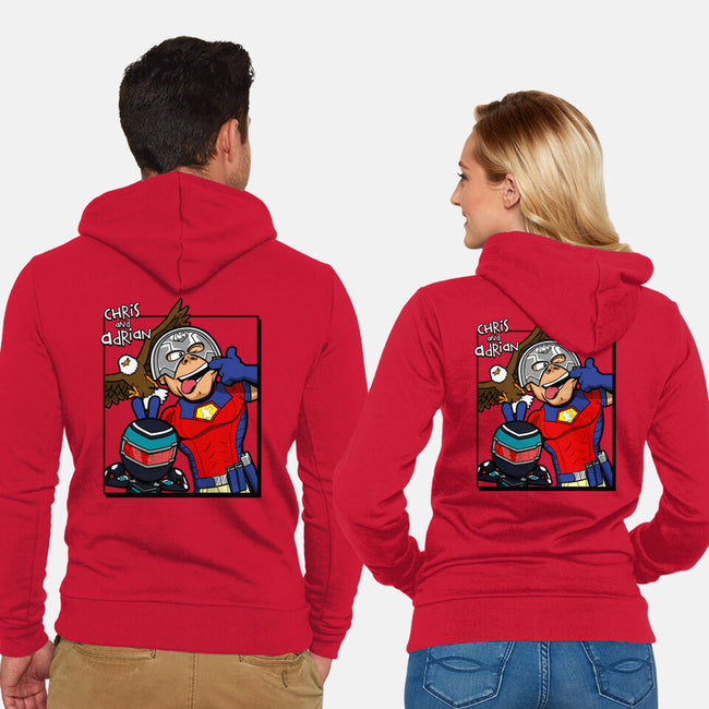 Chris And Adrian-unisex zip-up sweatshirt-Boggs Nicolas