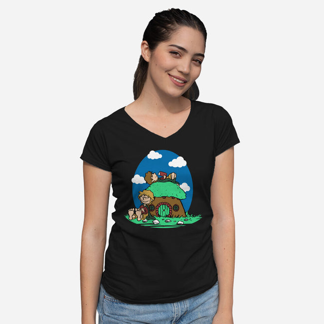 The Shire-womens v-neck tee-fanfabio