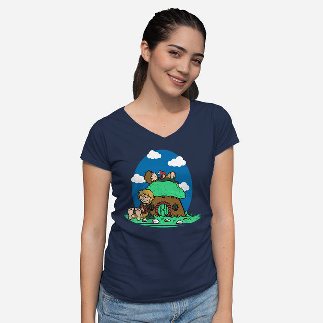 The Shire-womens v-neck tee-fanfabio