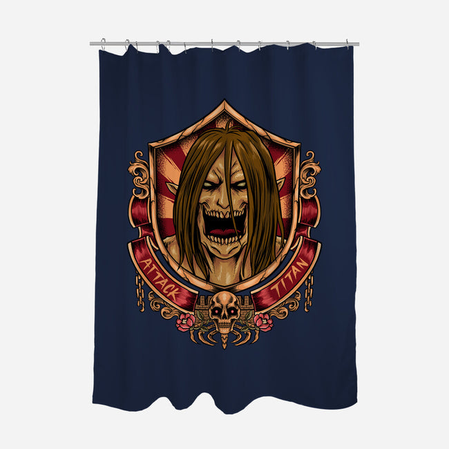 Attack Badge-none polyester shower curtain-spoilerinc