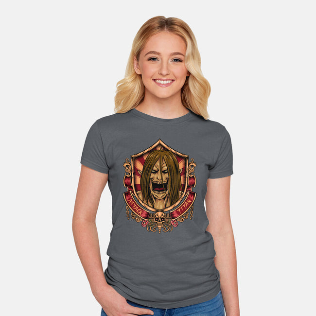 Attack Badge-womens fitted tee-spoilerinc