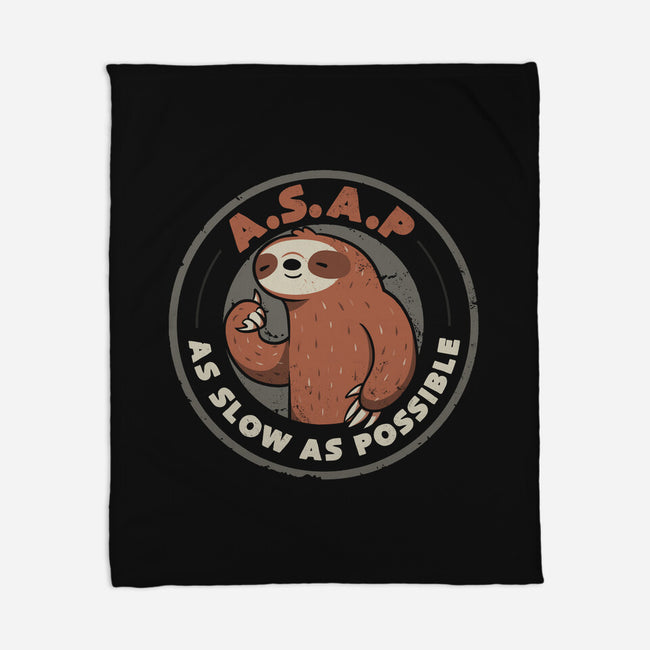 As Slow As Possible-none fleece blanket-eduely