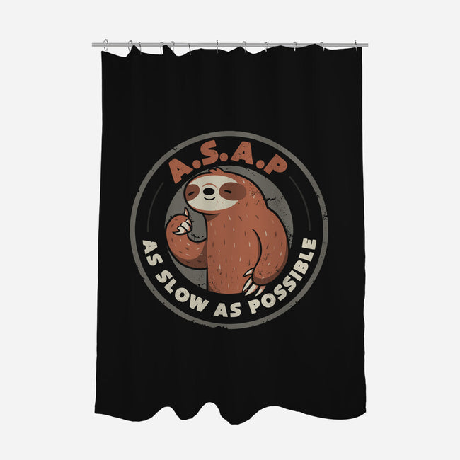 As Slow As Possible-none polyester shower curtain-eduely