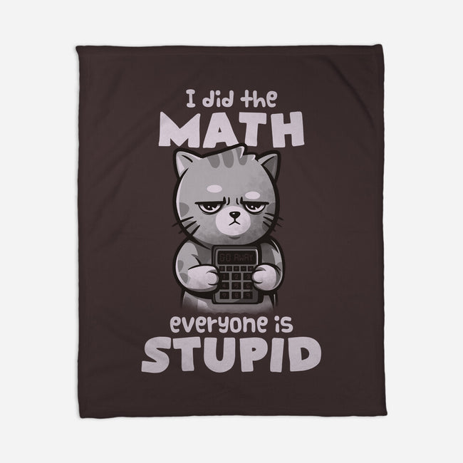Math Cat-none fleece blanket-eduely