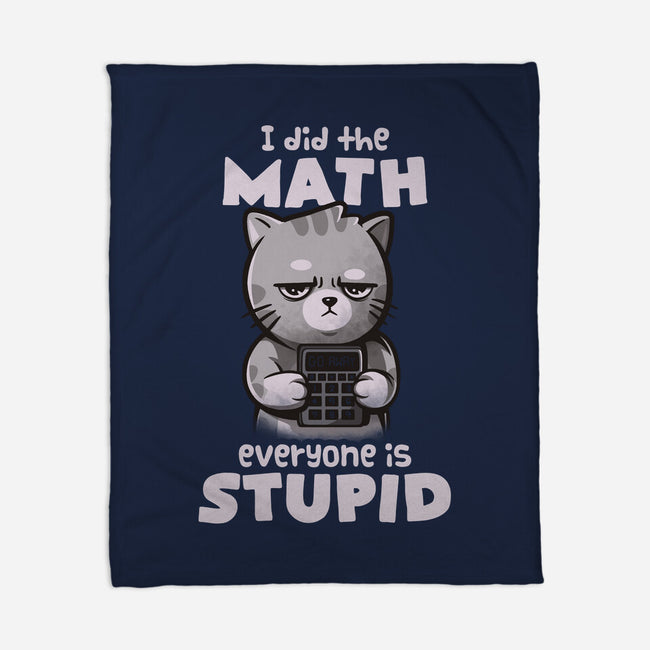 Math Cat-none fleece blanket-eduely