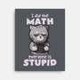 Math Cat-none stretched canvas-eduely