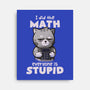 Math Cat-none stretched canvas-eduely