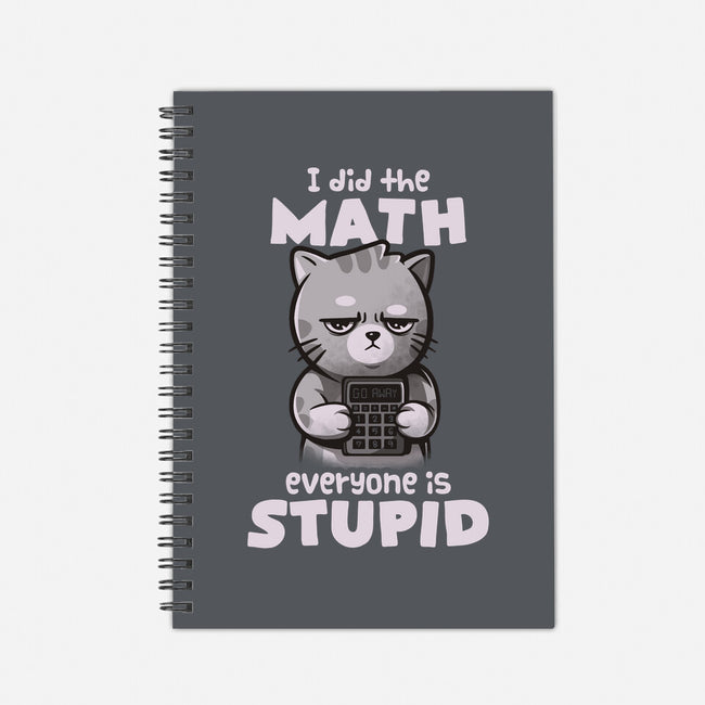 Math Cat-none dot grid notebook-eduely