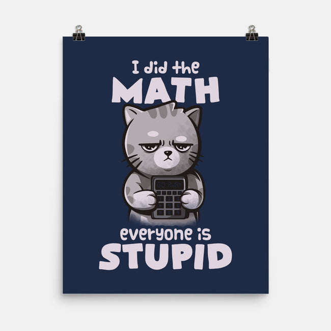 Math Cat-none matte poster-eduely