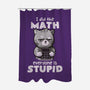 Math Cat-none polyester shower curtain-eduely