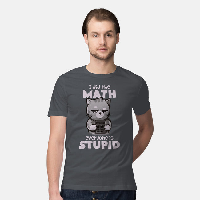 Math Cat-mens premium tee-eduely