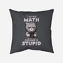 Math Cat-none removable cover w insert throw pillow-eduely