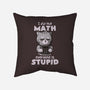 Math Cat-none removable cover w insert throw pillow-eduely