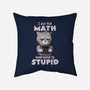 Math Cat-none removable cover w insert throw pillow-eduely