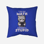 Math Cat-none removable cover throw pillow-eduely