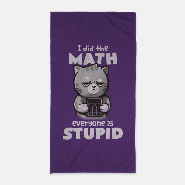 Math Cat-none beach towel-eduely