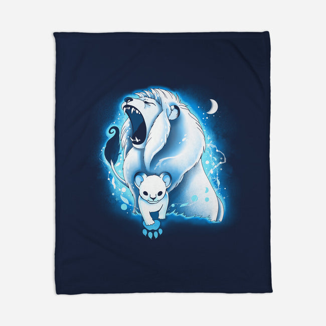 White Lion-none fleece blanket-Vallina84