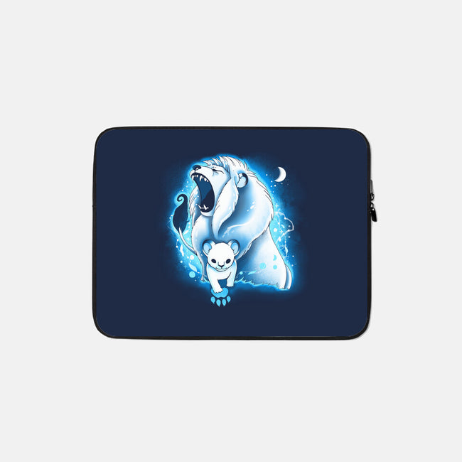 White Lion-none zippered laptop sleeve-Vallina84