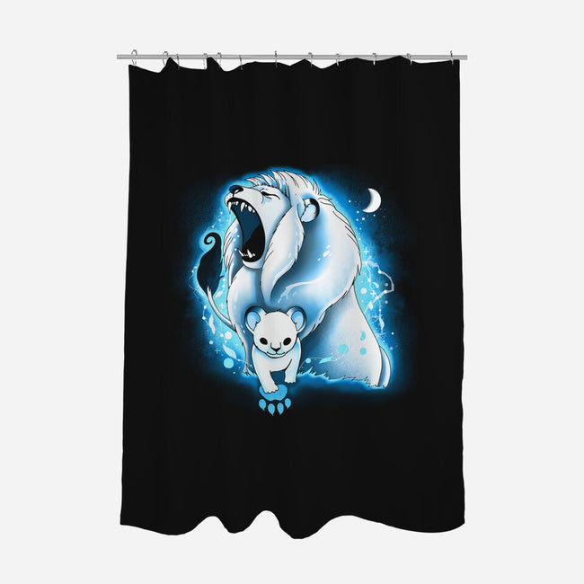White Lion-none polyester shower curtain-Vallina84