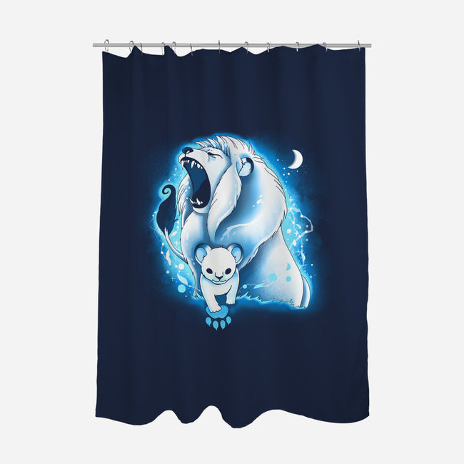 White Lion-none polyester shower curtain-Vallina84
