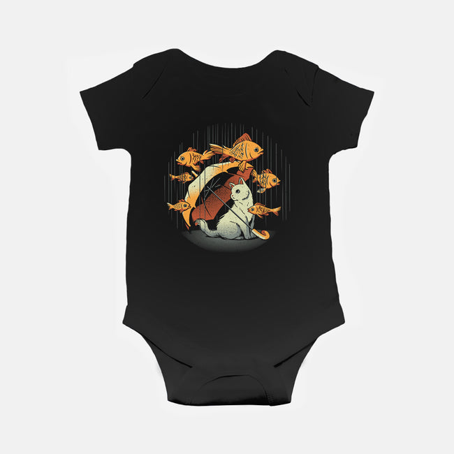 A Day In A Cat's Life-baby basic onesie-tobefonseca