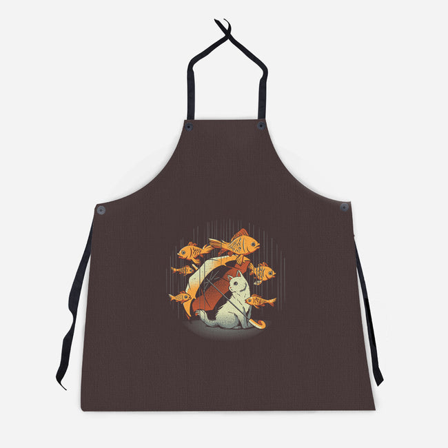 A Day In A Cat's Life-unisex kitchen apron-tobefonseca
