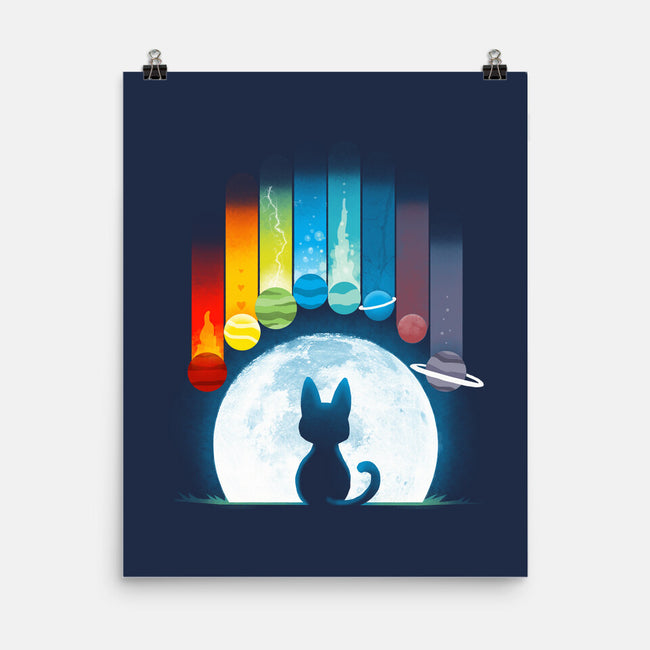 Cat Planets-none matte poster-Vallina84