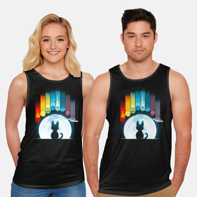 Cat Planets-unisex basic tank-Vallina84