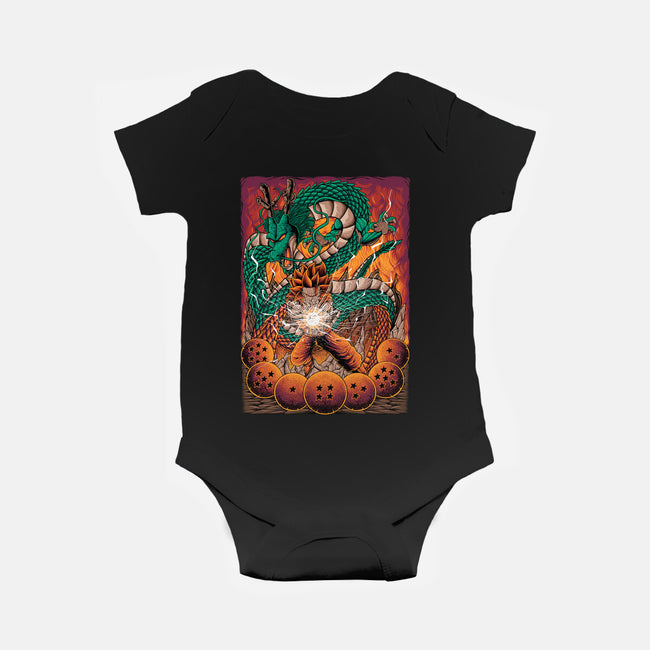 Goku X Shenlong-baby basic onesie-alanside