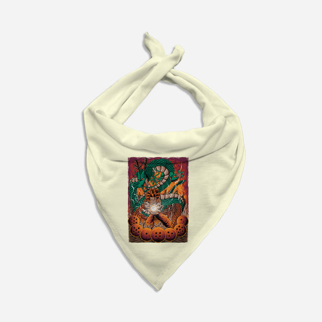 Goku X Shenlong-dog bandana pet collar-alanside