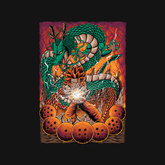 Goku X Shenlong-none removable cover w insert throw pillow-alanside