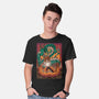 Goku X Shenlong-mens basic tee-alanside