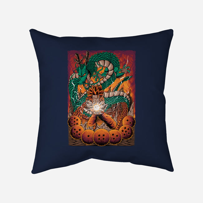 Goku X Shenlong-none removable cover w insert throw pillow-alanside