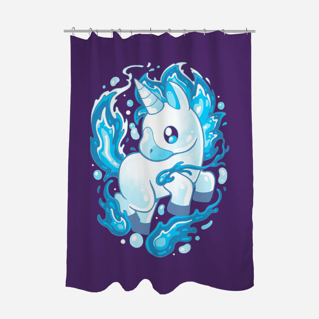 Water Unicorn-none polyester shower curtain-Vallina84