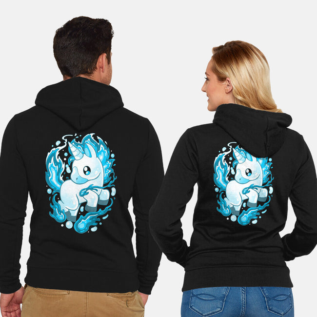 Water Unicorn-unisex zip-up sweatshirt-Vallina84
