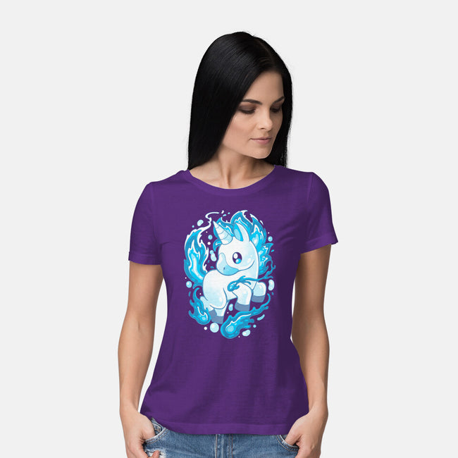 Water Unicorn-womens basic tee-Vallina84