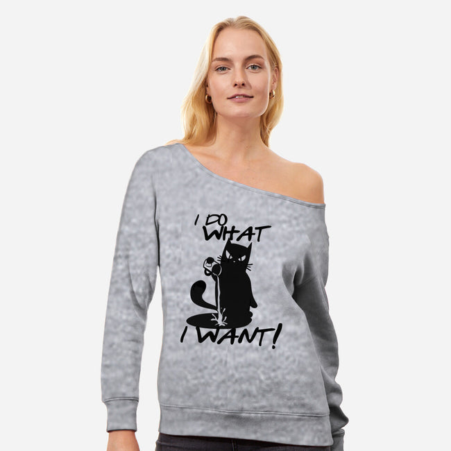I Do What I Want-womens off shoulder sweatshirt-fanfabio