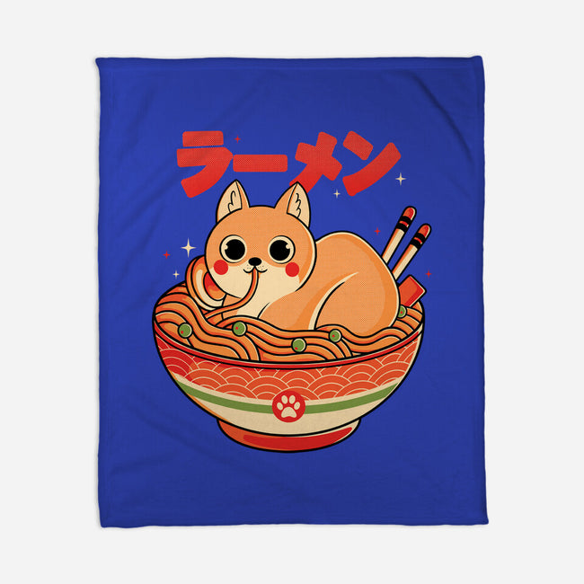 Ramen Cat-none fleece blanket-Douglasstencil