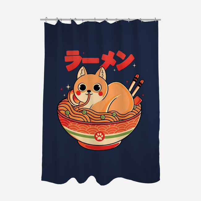 Ramen Cat-none polyester shower curtain-Douglasstencil