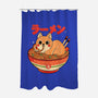 Ramen Cat-none polyester shower curtain-Douglasstencil